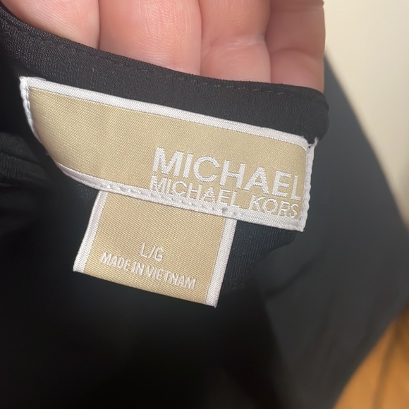 Micheal By Micheal Kors Chain Tie Neck Black Halter Top - Picture 5 of 10